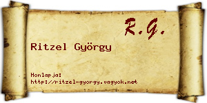 Ritzel György névjegykártya
