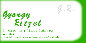 gyorgy ritzel business card